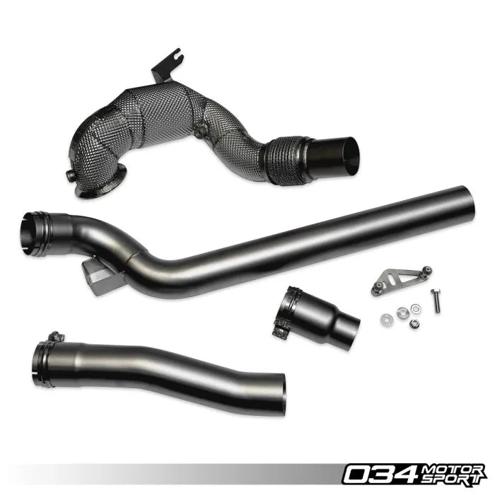 034Motorsport Stainless Steel Racing Downpipe for Mk8 Golf R & Audi 8Y S3