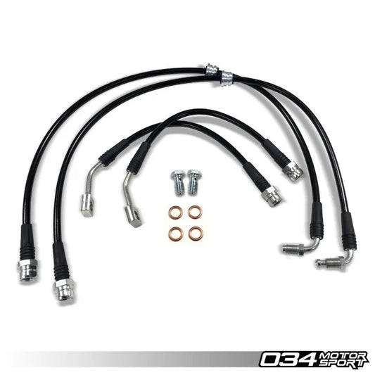 Stainless Steel Braided Brake Line Kit, 8S/8V.5 Audi TT RS & RS3