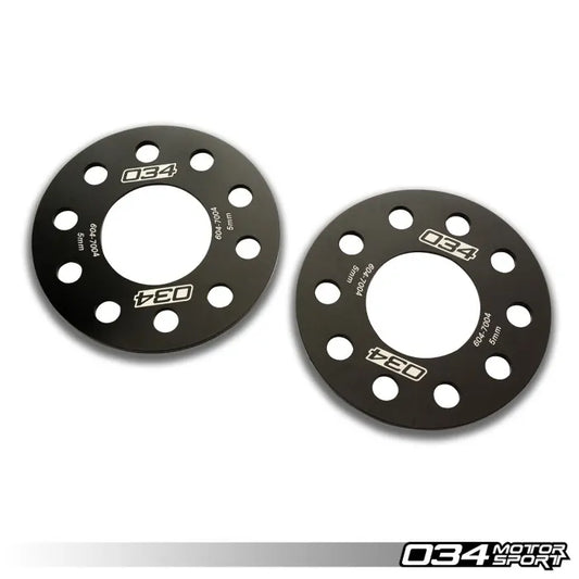 Wheel Spacer Pair, 5mm, Audi & BMW 5x112mm with 66.6mm Center Bore