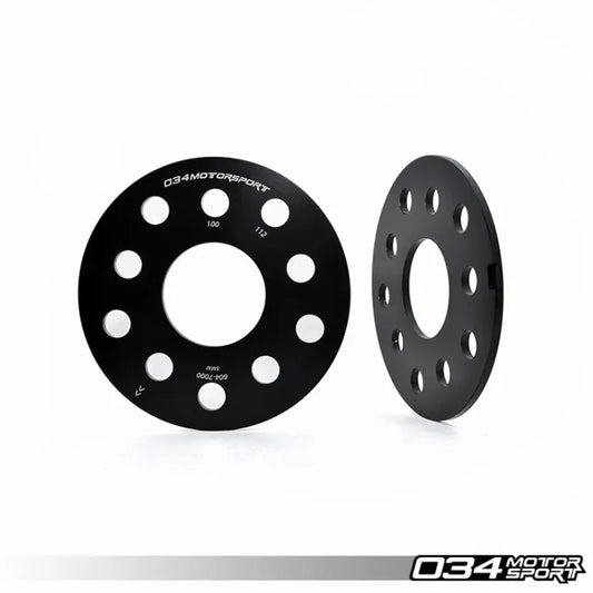 Wheel Spacer Pair, 5mm, Audi and Volkswagen 5x112mm & 5x100mm with 57.1mm Center Bore