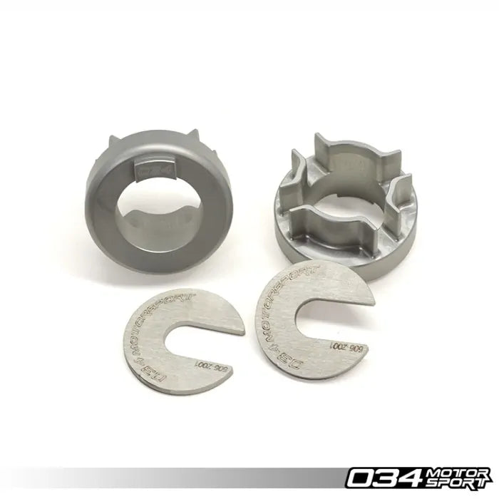 034Motorsport Rear Differential Carrier Mount Insert Kit, B6/B7 Audi A4/S4/RS4, Billet Aluminum