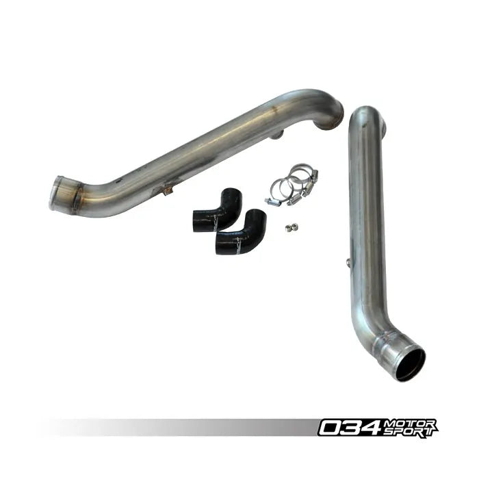 Bipipe Set, B5 Audi S4 & C5 Audi A6/Allroad 2.7T, Stainless Steel with WMI Bungs - Raw