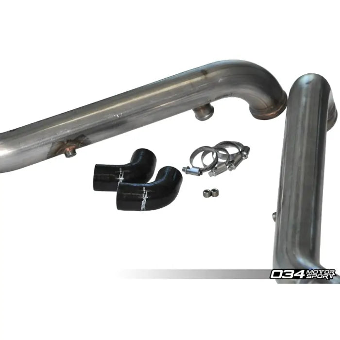 Bipipe Set, B5 Audi S4 & C5 Audi A6/Allroad 2.7T, Stainless Steel with WMI Bungs - Raw