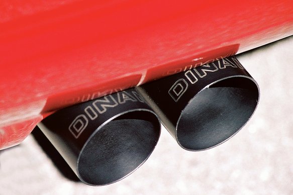 Dinan Free Flow Axle-Back Exhaust - 2001-2006 BMW M3 Stainless Steel - Black Tips - E46