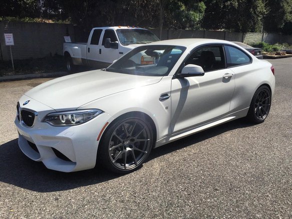 Forgeline GA1R Performance Wheel Set - 2016-2021 BMW M2/M2C Front: 19 x 9.5 - Rear - 19 x 10.5 - Satin Gunmetal - F87