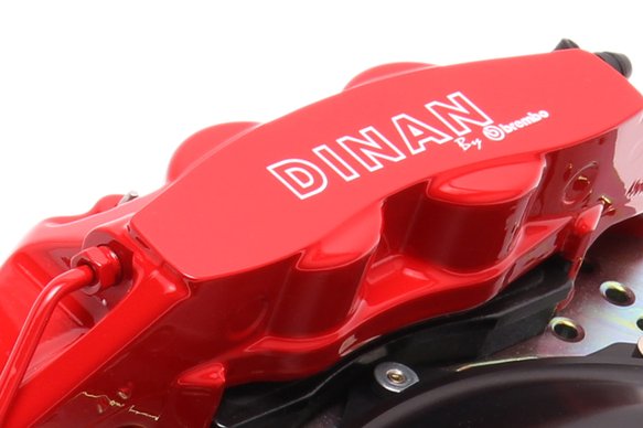 Dinan by Brembo Front Brake Set - 2012-2021 BMW 3/4-Series Front - Red Calipers - Drilled - For Vehicles w/ Standard Brakes - F30/F31/F32/F33/F34/F36