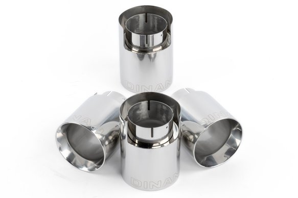 Dinan Valved Axle-Back Exhaust - 2020-2025 BMW X5M/X6M Stainless Steel - Polished Tips - F95/F96