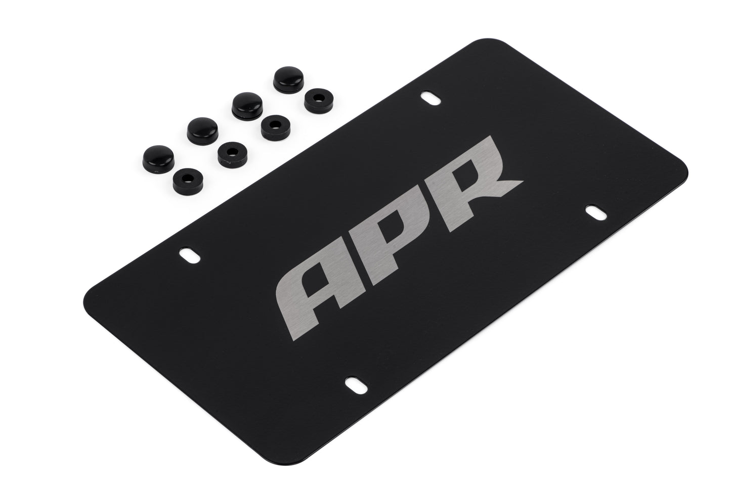 APR License Plate - Silver on Black