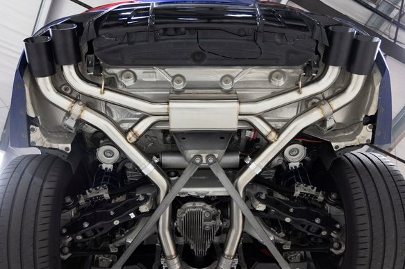 Dinan Valved Axle-Back Exhaust - 2020-2025 BMW X5M/X6M Stainless Steel - Polished Tips - F95/F96