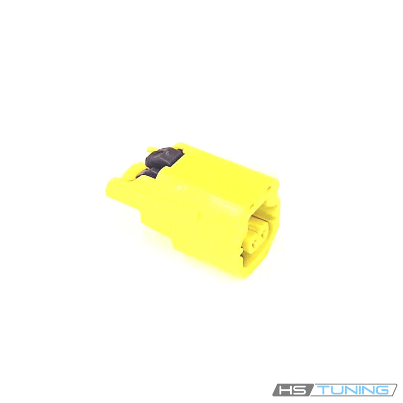 6Q0-972-623-M Genuine VW/Audi yellow two-pin locking connector housing, individual component shape, repeated original archive photo 7