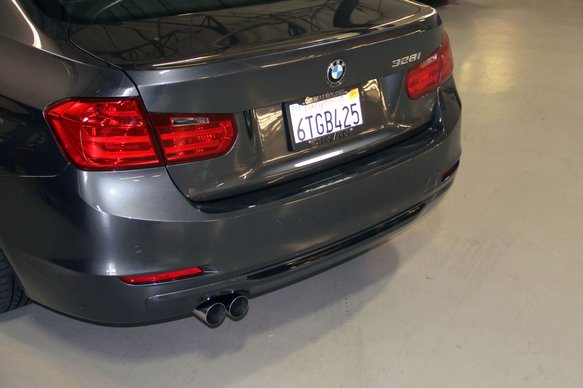 Dinan Free Flow Axle-Back Exhaust - 2012-2016 BMW 328i/428i Stainless Steel - Black Tips - F30/F31/F32/F33