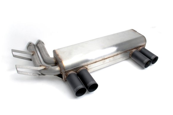 Dinan Free Flow Axle-Back Exhaust - 2001-2006 BMW M3 Stainless Steel - Black Tips - E46