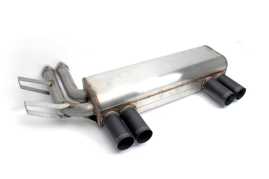 Dinan Free Flow Axle-Back Exhaust - 2001-2006 BMW M3 Stainless Steel - Black Tips - E46