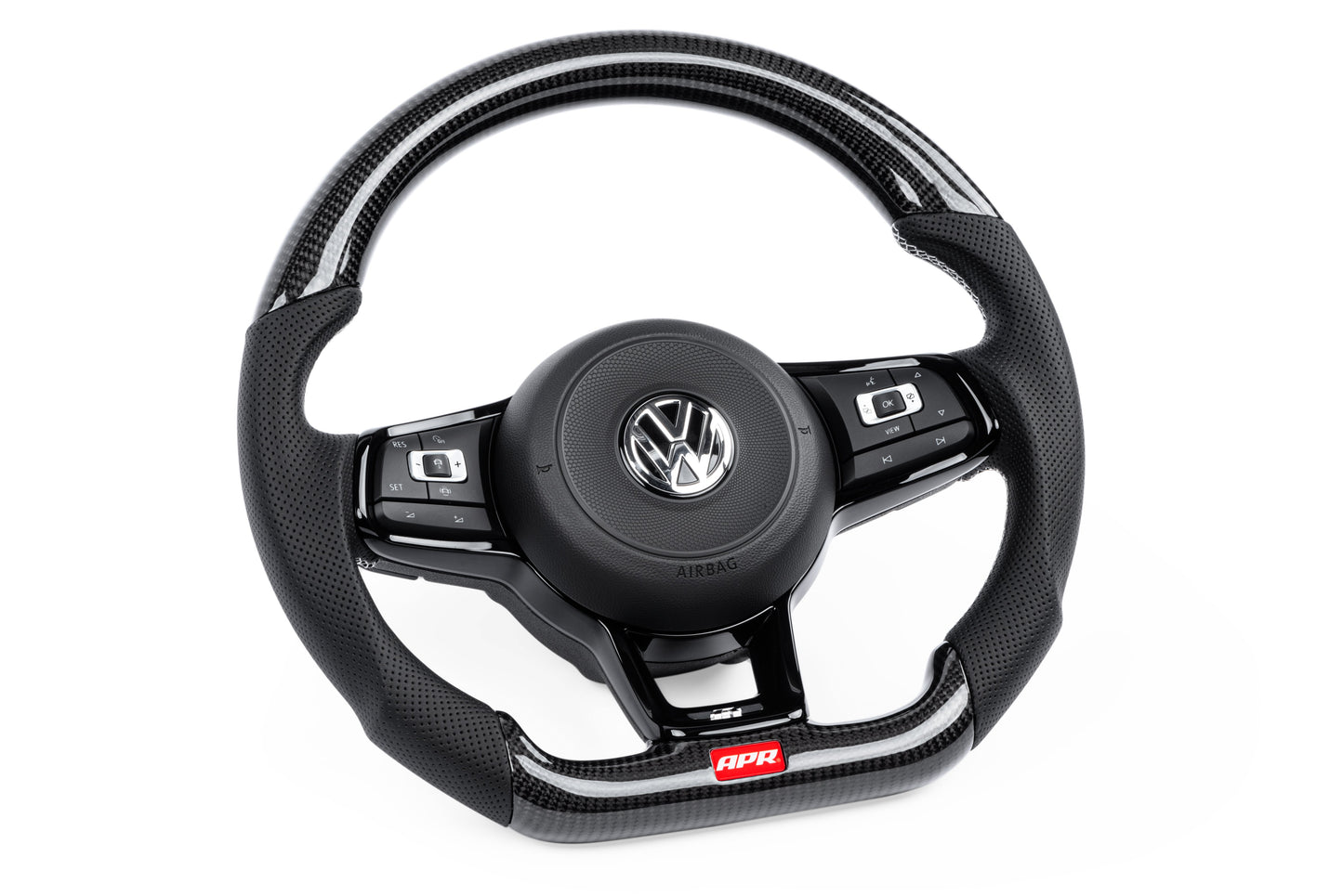 APR Steering Wheel - Carbon Fiber & Perforated Leather
MK7 Golf R Silver (For use without Paddles)