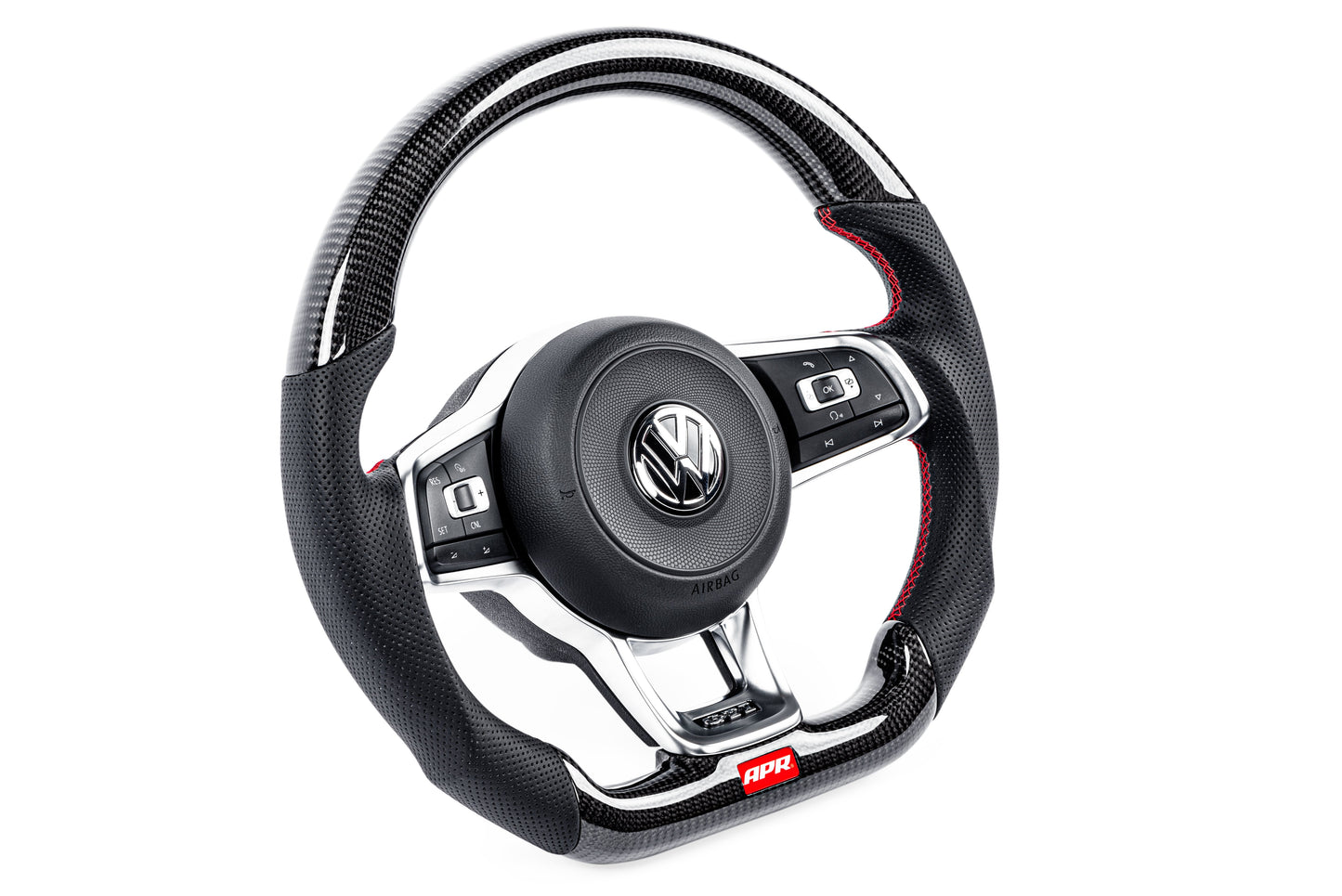 APR Steering Wheel - Carbon Fiber & Perforated Leather
MK7 GTI/GLI Red (For use with Paddles)