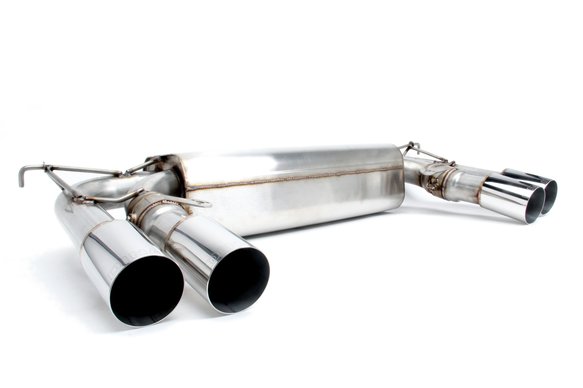Dinan Free Flow Axle-Back Exhaust - 2015-2019 BMW X5M/X6M Stainless Steel - Black Tips - F85/F86