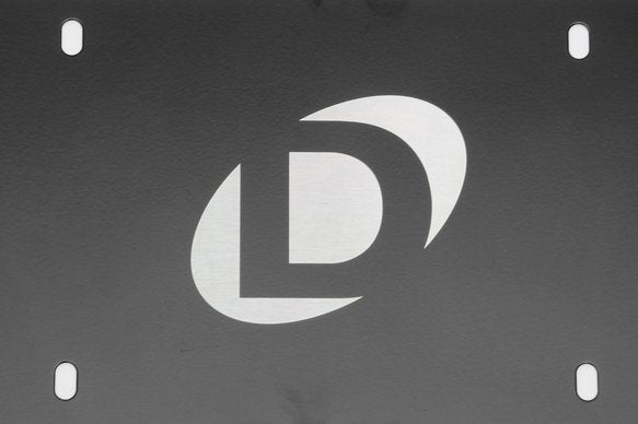 Dinan Marque Plate - Black Stainless Steel - Centered Logo