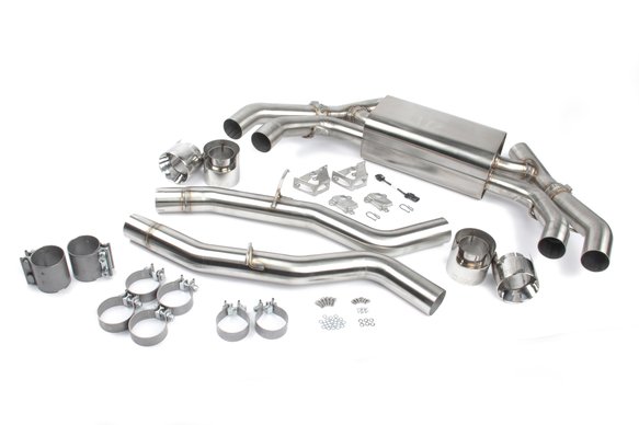 Dinan Free Flow Axle-Back Exhaust - 2020-2025 BMW X3M/X4M Stainless Steel - Polished Tips - F97/F98
