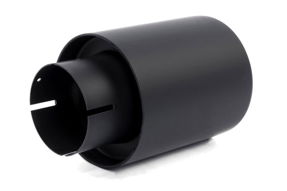 Dinan Double-Walled 4" Clamp-On Exhaust Tip (Black Ceramic) Black - 4" Outlet, 2.5" Inlet