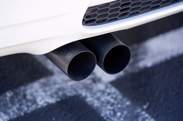 Dinan Free Flow Axle-Back Exhaust - 2008-2011 BMW M3 Stainless Steel - Black Tips - E90 - Sedan