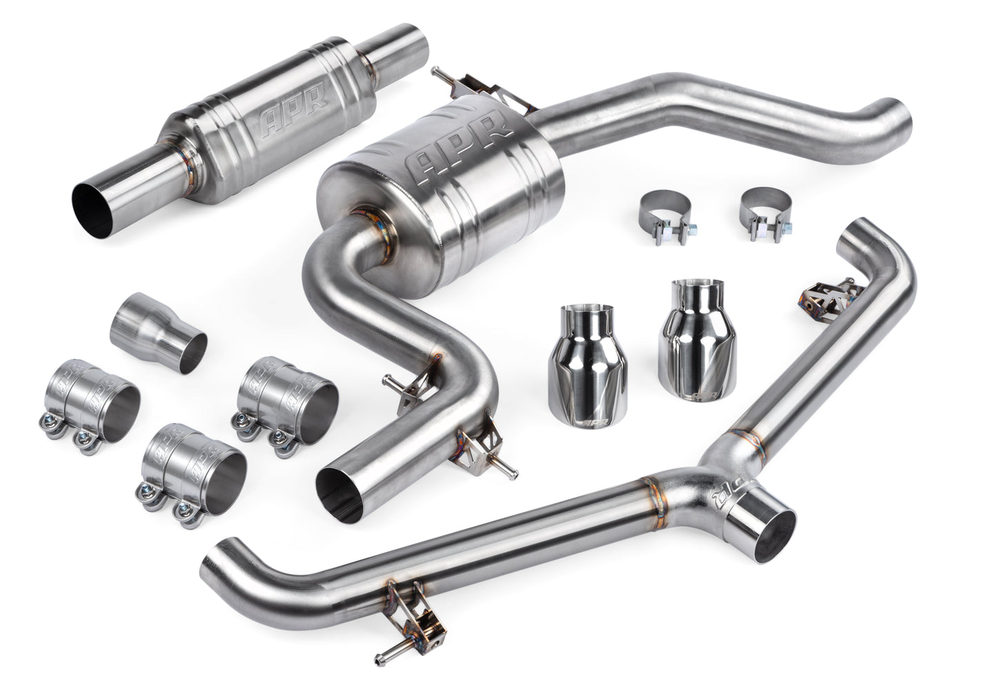 APR Catback Exhaust System (w/ Front Muffler) - GTI (MK6)
