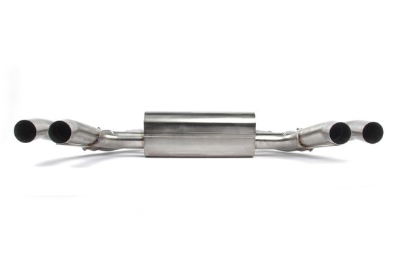 Dinan Free Flow Axle-Back Exhaust - 2020-2025 BMW X3M/X4M Stainless Steel - Black Tips - F97/F98
