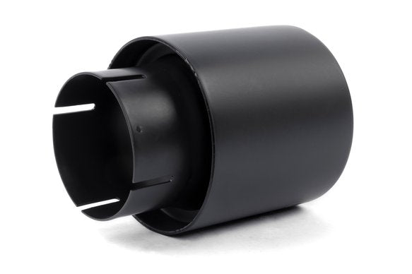 Dinan Double-Walled 4" Clamp-On Exhaust Tip (Black Ceramic) Black - 4" Outlet, 3" Inlet