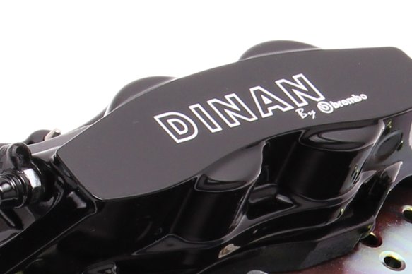Dinan by Brembo Rear Brake Set - 2006-2010 BMW M5/M6 Rear - Black Calipers - Slotted - E60/E63/E64