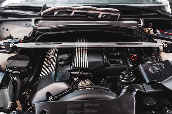 Dinan Strut Tower Brace - 1999-2006 BMW 3-Series Front - Aluminum - E46