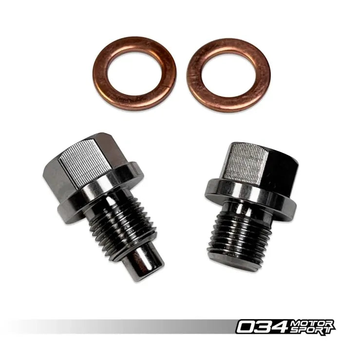 Rear Differential Magnetic Drain Plug Kit, Audi 8J/8P/8V/8V.5/8S/8Y Quattro Vehicles, VW Mk5/Mk6/Mk7/Mk7.5/Mk8 4Motion Vehicles