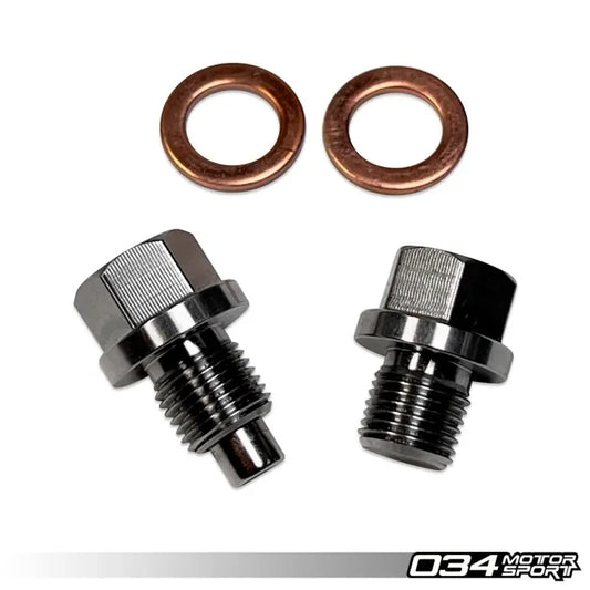 Rear Differential Magnetic Drain Plug Kit, Audi 8J/8P/8V/8V.5/8S/8Y Quattro Vehicles, VW Mk5/Mk6/Mk7/Mk7.5/Mk8 4Motion Vehicles