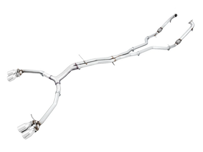 AWE Tuning Audi B9 S5 Sportback Track Edition Exhaust - Non-Resonated (Silver 102mm Tips)