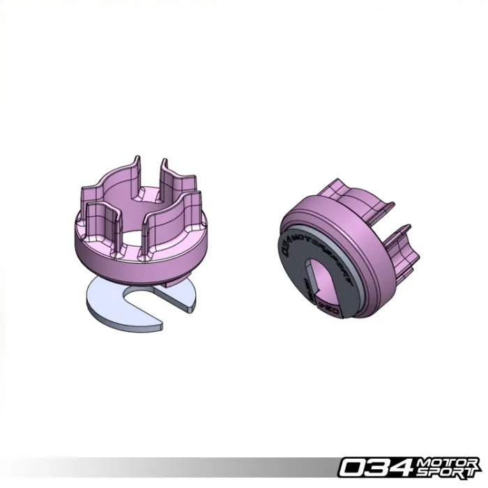 034Motorsport Rear Differential Carrier Mount Insert Kit, B6/B7 Audi A4/S4/RS4, Billet Aluminum