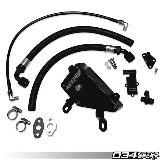 034Motorsport Billet Aluminum Engine Catch Can Kit Audi 8S TTRS Fitment