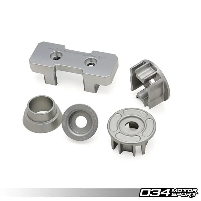034Motorsport Drivetrain Mount Insert Package, B8/B8.5 Audi A4/S4/RS4, A5/S5/RS5, Q5/SQ5, & Porsche 95B Macan, Billet Aluminum