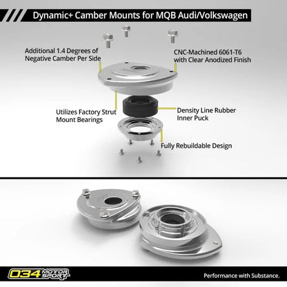 Dynamic+ Camber Mount Pair, Volkswagen & Audi MQB and MQB EVO