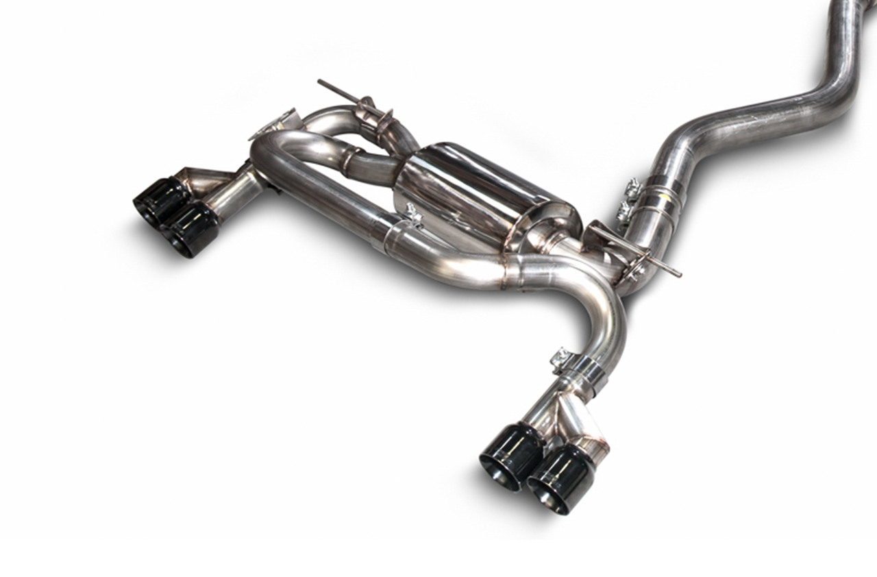 AWE Tuning BMW F3X N20/N26 328i/428i Touring Edition Exhaust Quad Outlet - 80mm Diamond Black Tips