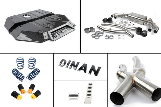 Dinan F9x X3M/X4M Experience Package (E) Closed Intake / Black Exhaust / X-Pipe / Springs + Bumpstops / ZF8 Pedal Pads