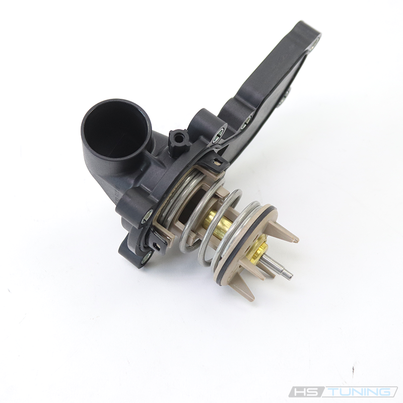 Genuine VW/Audi 06E-121-111-AL 3.0T coolant thermostat assembly, valve and gasket detail; repeated source photo 7