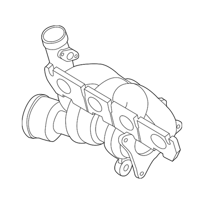 06F-145-702-C Genuine VW/Audi K04 Turbocharger and Exhaust Manifold, Original archive catalog illustration of the turbocharger and exhaust manifold assembly, repeated original gallery photo 5