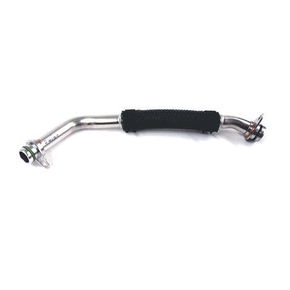 06K-145-735-T Genuine VW/Audi turbocharger oil return line with flexible center section, part identification, original product photo 1