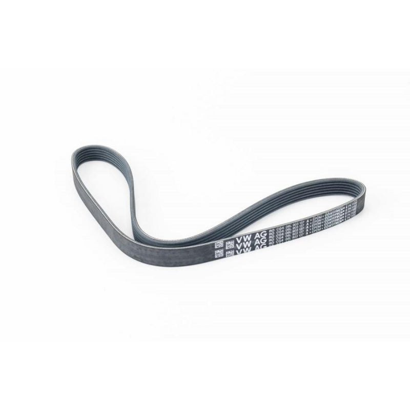 Genuine VW/Audi 06L-903-137-A ribbed accessory belt showing VW AG part-number marking; repeated source photo 7