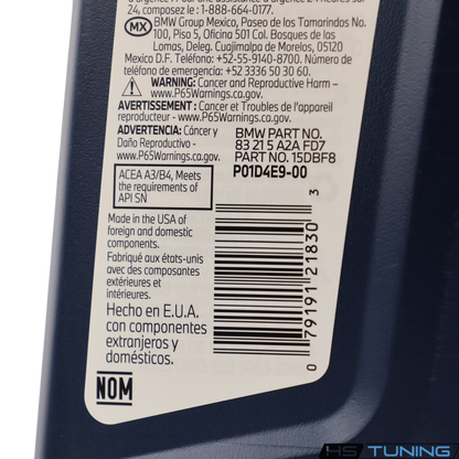 Genuine BMW | 10W-60 Engine Oil | 83-21-5-A2A-FD7