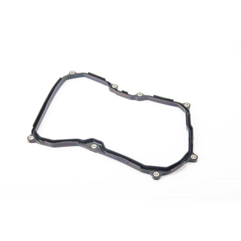 Genuine VW/Audi 09G-321-370 formed transmission oil pan gasket with eight reinforced fastener openings; repeated source photo 6