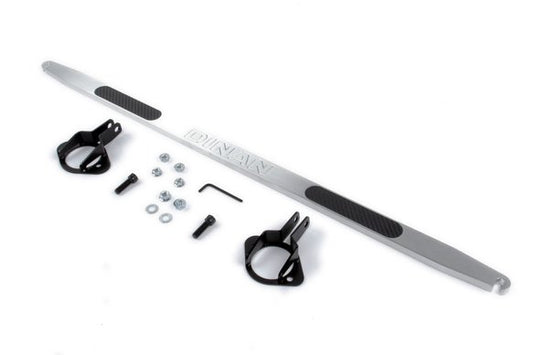 Dinan Shock Tower Brace - 1999-2006 BMW 323i/325i/328i/330i/M3 Rear - Brushed Aluminum w/ Carbon Inlays - E46