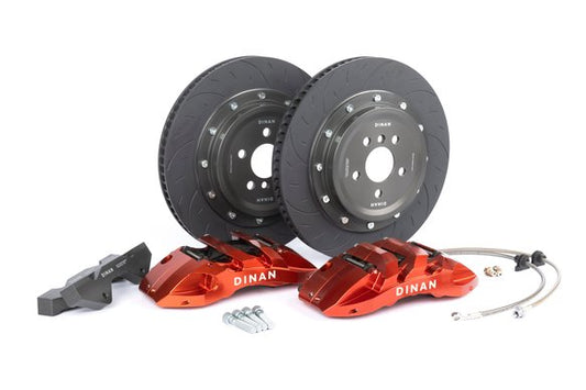 Dinan Front Big Brake Kit - 2012-2021 BMW 2/3/4-Series Front - 6-Piston - 395x34mm - Red - F22/F23/F30/F31/F32/F33/F34/F36