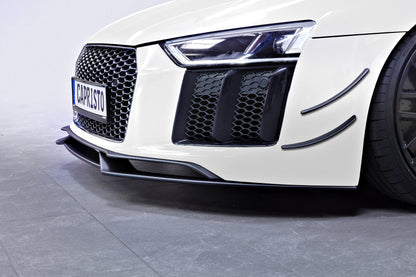 Audi R8 (Gen2) - Carbon Fiber Front Spoiler + Front Fins (Set)