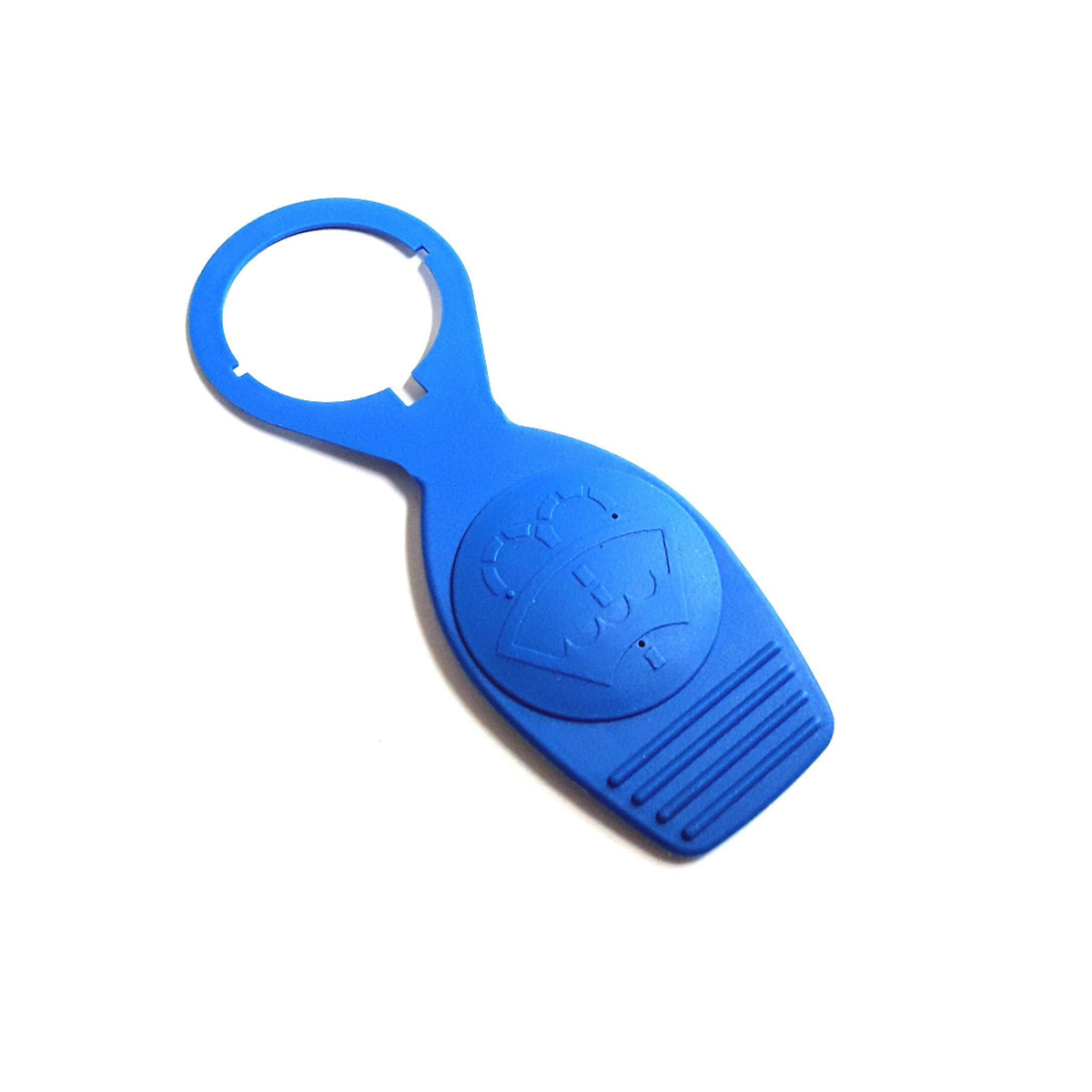 1H0-955-455 Genuine VW/Audi blue windshield washer reservoir cap with integral retaining collar, product reference, repeated original archive photo 3