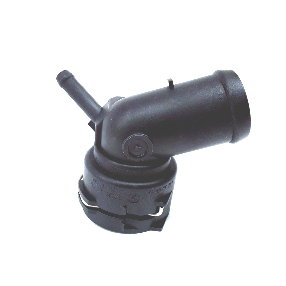 1K0-122-291-BE Genuine VW/Audi upper radiator coolant hose connector with retaining clip, component reference, repeated original archive photo 6