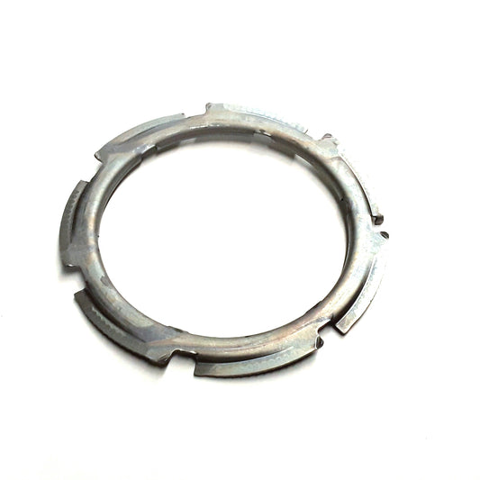 1K0-201-375 Genuine VW/Audi metal fuel tank sending unit retaining lock ring, part identification, original product photo 1